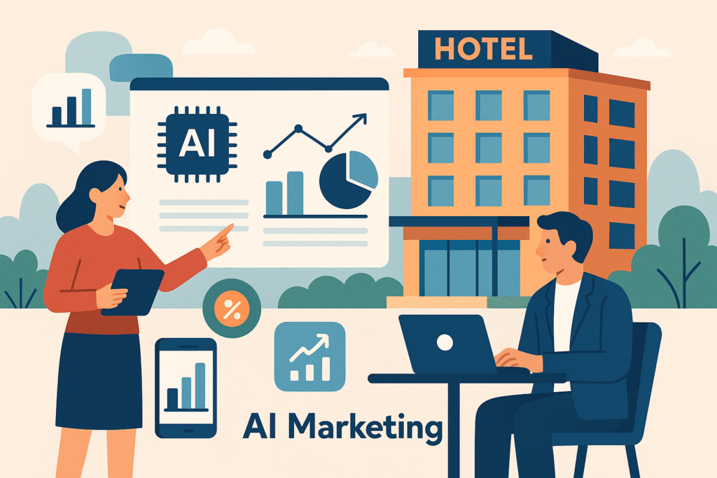 Узнайте, как применять технологии AI в маркетинге отелей для привлечения и удержания клиентов, а также улучшения обслуживания и управления.